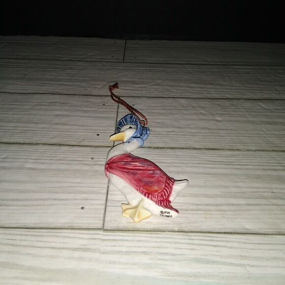 Vintage Mother Goose Holiday Christmas Ornament FW Co 1982 Blue Hat Pink Robe - Picture 5 of 8